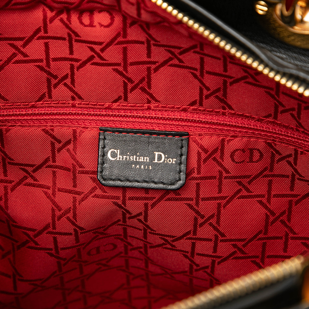 Pre-Loved Dior Large Lambskin Cannage Lady Dior - Picture 5 of 7